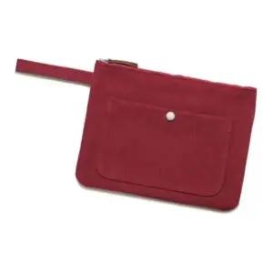 클러치 미디엄 와인 가죽 나들이 코디