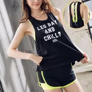 [하프클럽/]쿨원단 여성 민소매 요가복-블랙 L 스판 나시