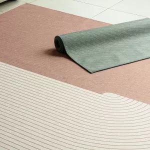 더스티 아치 라인 방수 러그 200x270cm