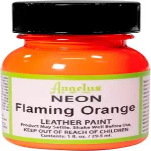 안젤루스 네온-1온스 가죽 페인트 플레밍 오렌지