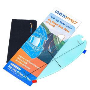 오토바이 헬멧 바이저용 전면 실드 김서림 자가 방지, 방지 추운 효과, 날씨에 장기적인 투명 삽입 접착 안전하게 밴딩 가능, 없는 바이저로 가장자리 습한 탑승 필름