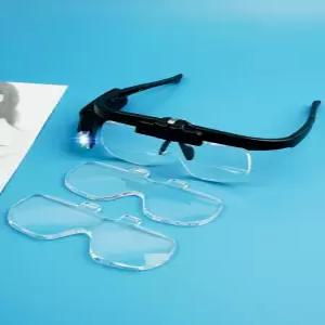 충전식 돋보기 LED 확대경 작업용 독서 정밀 스탠드 고화질 루페 안경형 도구