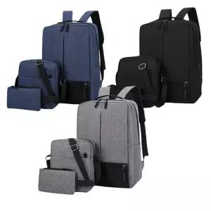 [옷자락]남자 여자 데일리 백팩 노트북 가방 학생 직장인 세트