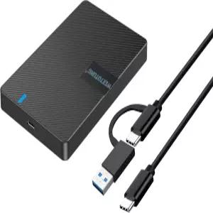USBC 외장 하드 드라이브 인클로저 25인치 HDD SSD UASP 호환되는 WETOTUNG 6Gbps 툴 프리 케이스 7mm 전용