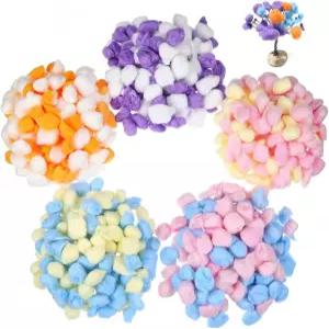 500개 코튼볼 점보 벌크 공예 컬러 작은 폼 자동차 열쇠고리 볼 펠트 폰 퍼지볼 DIY 액세서리 원사