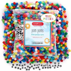 리 즈가 있는 인크래터블 500개 폼폼 DIY 공예 모자 예술 및 장식용 의 컬러 면 cm 퍼프볼 다양한 색상의