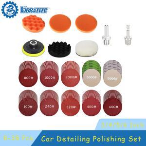 6인치 자동차 폴리싱 세트 15 23 30 38개 샌드페이퍼 구성