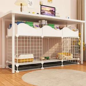 고양이 케이지 2단 화장실 일체형 소형 캣하우스 공간절약 실내 고양이집