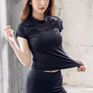 여성 여름 헬스 러닝 래쉬가드 기능성 반팔 요가복