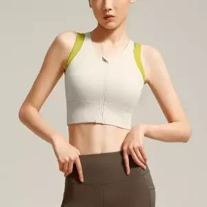 요가 운동 브라탑 앞지퍼 달리기 필리테스 헬스복 나시 속옷