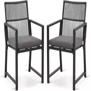 코어포치 야외 파티오 위커 라탄 다이닝 체어 튼튼한 연철 프레임 300파운드 인체공학적 등받이 탈착식