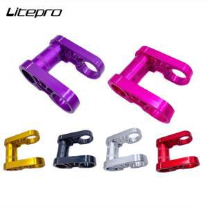 Litepro 접이식 자전거 더블 핸들바 스템 알루미늄 합금 318mm 조정 확장 버디