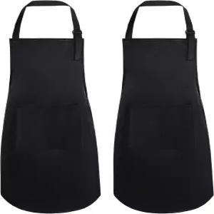 썸 2 PCS 쿠킹 아트 에이프런 세트 DIY 베이킹 활동을 위한 조절 가능한 방수 페인트 스모크 흰색