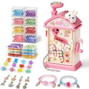 62세 를 위한 Eohemeral 팔찌 만들기 키트 800 구슬이 된 주얼리 DIY 제작기 내장 수납 및 배터리가 필요