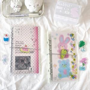 도트 A6 PER 바인더 플래너 스타 디자인 트윌 텍스처 노트북 미니 소형멀리스트 고급스러운 저널 사무실 학