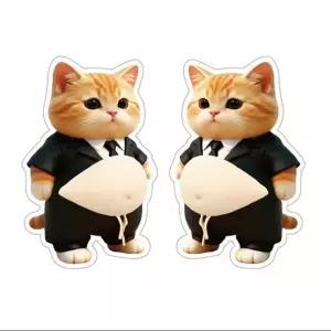 도어가드 말랑이 입체 고양이 방지 1+1 시바견 말랑뱃살 똥배 문콕 스티커 뱃살 강아지