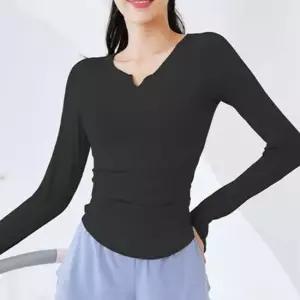 여자 슬림핏 스포츠웨어 상의 요가 필라테스 헬스 요가