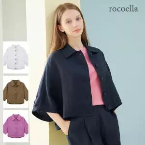 로코엘라 셀튼 프렌치린넨 100 브리즈 케이프 여성 자켓