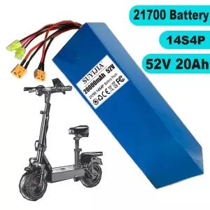 전동킥보드배터리 자전거 스쿠터 21700 리튬 이온 배터리 팩 14S4P 52V 20Ah 듀얼 포트 고속 충전 드라이브
