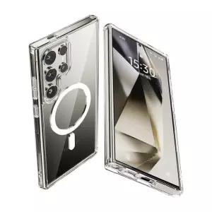 갤럭시S24 울트라 투명 케이스 맥세이프 휴대폰 젤리 클리어 스마트폰 보호 무선충전 마그네틱 슬림