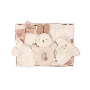 [오가닉맘][출산선물] 오가닉5종세트(내의+배내저고리+손발싸개+토끼딸랑이인형)