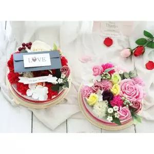 이벤트 어버이날 용돈박스 부모님 카네이션 원형케익 [용돈봉투 포함]