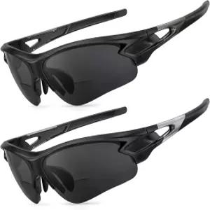 SKYOLUY 남성용 매력적인 이중 초점 선글라스 내구성이 뛰어난 세미 림리스 랩 어라운드 디자인 선 리더