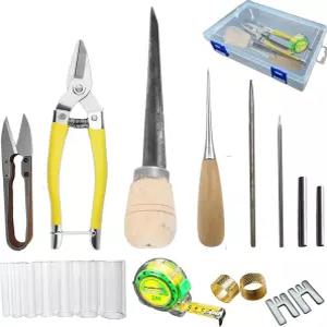 바구니 직조 도구 키트 사용자 친화적인 디자인의 20개 용품 솔잎 올인원 제작 초보자 및 핸드크래프트