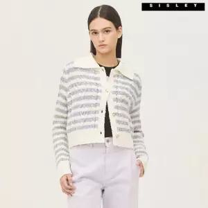 시슬리 [아울렛] 케이블 크롭 니트 가디건 SAKC01311_LB
