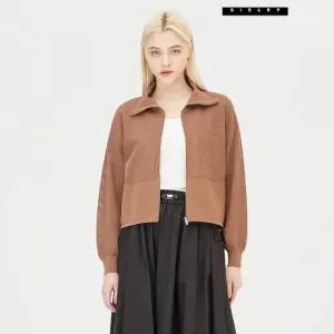 시슬리 [아울렛] 메쉬 아트웍 집업 니트 가디건 SAKC33431