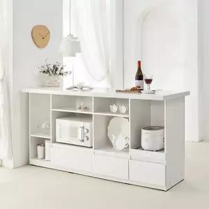 [텐스페이스]클리 1700 인조대리석 홈바 테이블 서랍형 MD5330 (수도권무배)