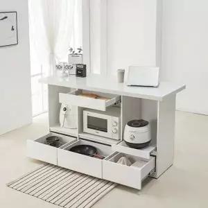 [텐스페이스]파트 1500 인조대리석 홈바 테이블 서랍형 MD5327 (수도권무배)