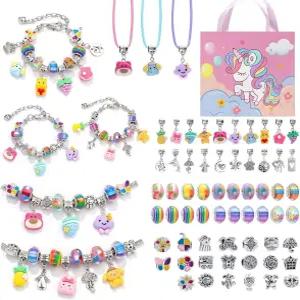 에이하트피프 참 팔찌 만들기 키트 유/인어 공예품 선물 세트 42세 소녀용 주얼리 용품 구슬