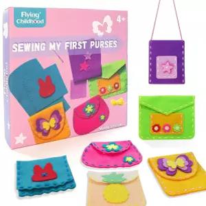 초보자를 위한 첫 번째 재봉 지갑 키트 지침이 된 6 쉬운 DIY 가방 손주 활동을 및 운동 기술 개발