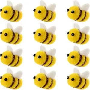 CINPIUK 2 세트 펠트 비 공예품 울 범블 플러시 레이어드 트레이 장식 파티 DIY 공예 보석 액세서리 선호