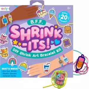 들을 위한 Oly 24 PC DIY 축소 아트 키트 20 플라스틱 프리컷 부적 등 지저분하지 않은 활동 팔찌 만들기 F