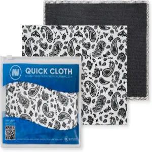 퀵 클로버 마이크로파이버 안경 청소용 천 5x7 페이즐리 2팩 케이스 카메라 스크린 및 유리용 양면 렌즈