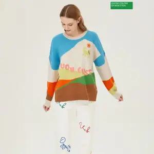 베네통 [아울렛] 컬러풀 물결 니트 BAKP05411