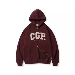 [코드그라피](대전신세계) [CGP] 아치 로고 후드 집업_버건디 (CBEBUTC3300)