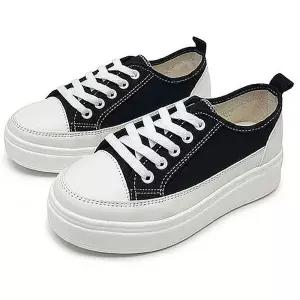 여자 통굽 키높이 스니커즈 캐주얼 캔버스 신발