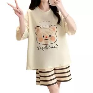 귀여운 여름 반팔 잠옷세트 잠옷 홈웨어 파자마 반바지 반팔 세트 여자 여름 귀여운