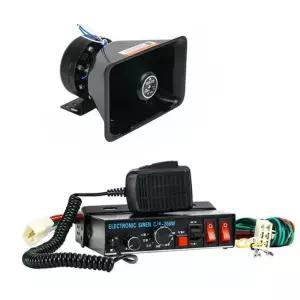 차량용 싸이렌 렉카 구급차 경적 사이렌 경고 스피커 12V 사각