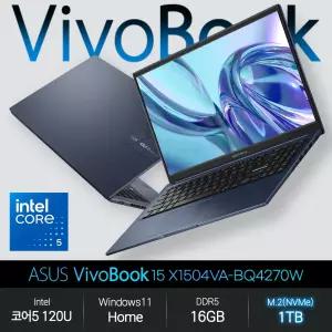비보북 15 X1504VA-BQ4270W (코어5 120U/16GB/1TB/Win11Home) 사무용 인강용 노트북 JH