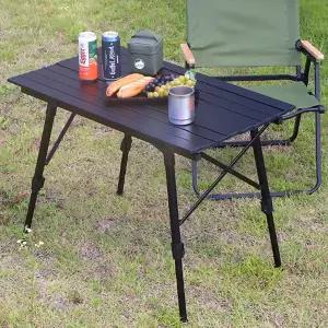 캠핑롤테이블 차박 피크닉 간이 철제 보조 사이드 접이식 경량 좌식 롤 테이블 식탁 탁자