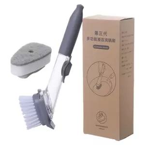 옵션 교체 가능한 브러시 헤드가 있는 비누 디스펜서가 접시 스크러버 냄비 팬 싱크대 청소용 가정용 xqmg