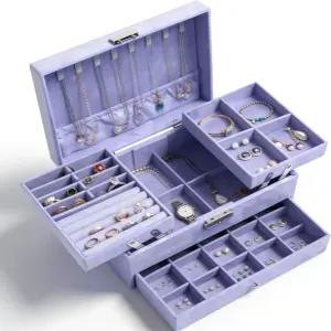여성용 프로티라이프 주얼리 박스 정리함 이상적인 선물 대형 보관함 귀걸이 상자 케이스 목걸이 팔찌