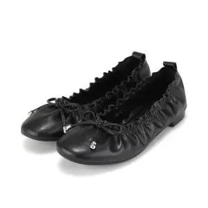 [26SS 신상]바바라 소가죽 셔링 플랫슈즈 1cm_BQJ127