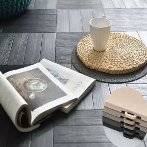 인테리어 셀프시공 접착식 우드패턴 마루 장판 9p 가정용 거실 방 리모델링