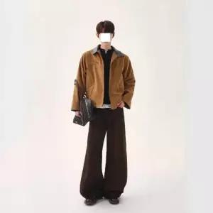 록쉬블몰 남사친 캐주얼 빈티지 세무 디트로이트 재킷 칼라 흐름 HO1