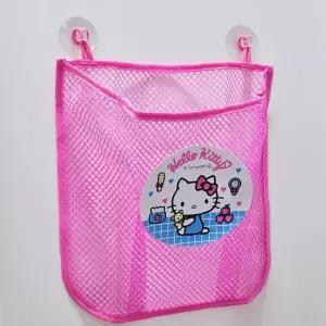 욕실 장난감 보관 메쉬 수납망 벽걸이 그물주머니 핑크 목욕용품 정리함 어린이